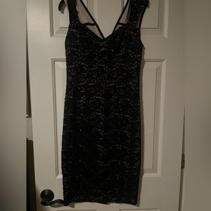 ABS Allen Schwartz black lace dress size M